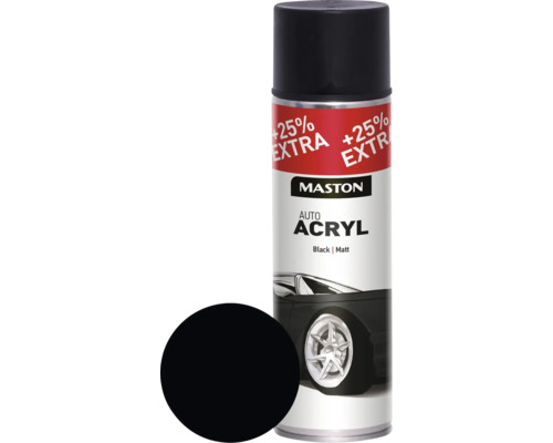 Antikorózna farba v spreji AutoACRYL Maston čierna 500 ml Maston Auto Acryl farba v spreji, čierna, matná