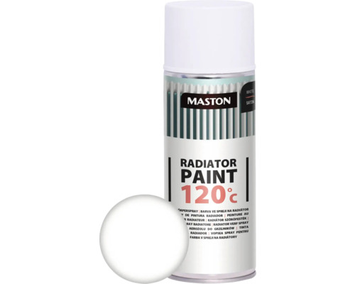 Farba v spreji na radiátor Maston Radiator Paint biely satin 0,4 l