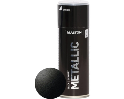 Farba v spreji Metallic Maston čierna metalíza 400 ml Metalický sprej Maston v čiernej farbe