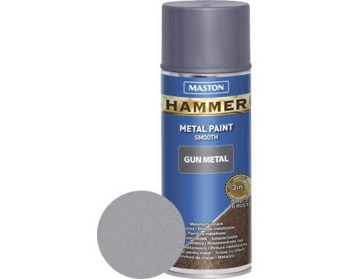 Ochranná farba na kov v spreji Hammer Maston sivá hladká 400 ml