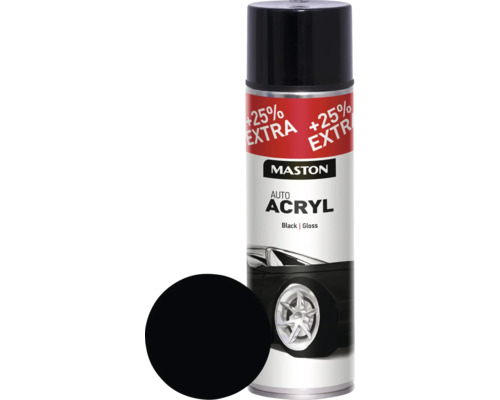 Antikorózna farba v spreji AutoACRYL Maston čierna 500 ml Maston Auto Acryl sprej, obsah plus 25 percent