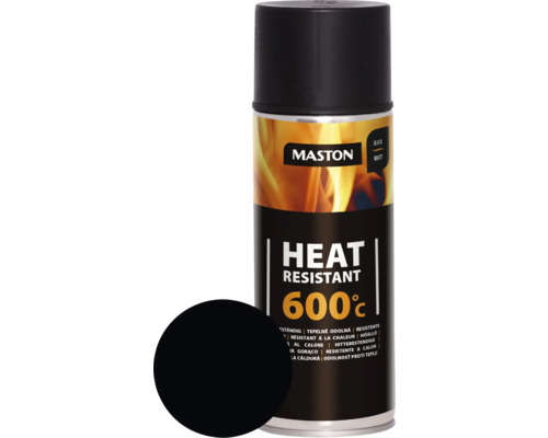 Farba v spreji Maston žiaruvzdorná do 600°C čierna 0,4 l