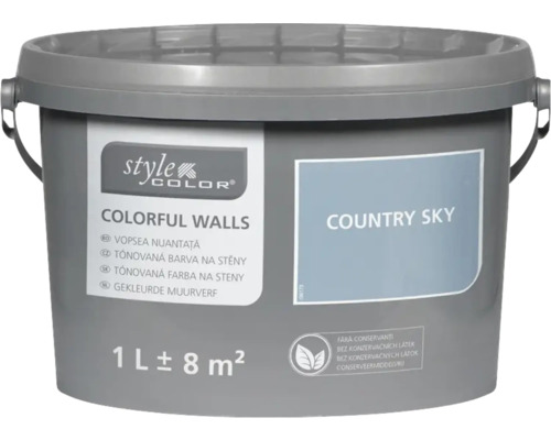 Farba na steny a strop StyleColor 1 l country sky