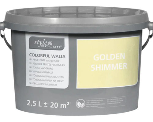 Farba na stenu StyleColor Golden Shimmer so zlatým leskom 2,5 l Vedro tónovanej farby na steny Golden Shimmer, 2,5 litra