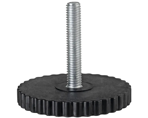 Nastaviteľná noha so závitom a vrúbkovanou základňou