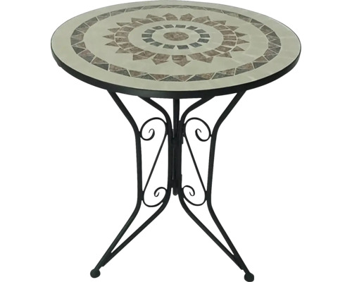 Záhradný stôl s keramickou mozaikou