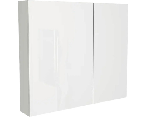 Zrkadlová skrinka bez osvetlenia Devo Vena 2.0 ľavá 80 x 15 x 70 cm pearl grey Biela zrkadlová skrinka s dvomi dvierkami
