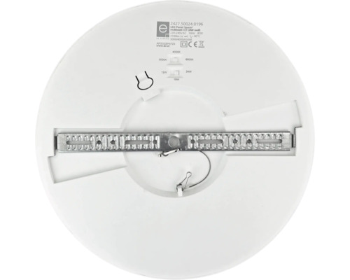 Zadná strana okrúhleho LED panelového svetla s montážnym materiálom