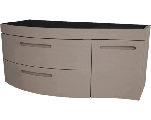Kúpeľňová skrinka pod umývadlo Devo Vena 2.0 ľavá sivá 110 x 50 x 42 cm VE2-SU1D2SL-2-F101 Skrinka pod umývadlo s dvomi zásuvkami a jednými dvierkami