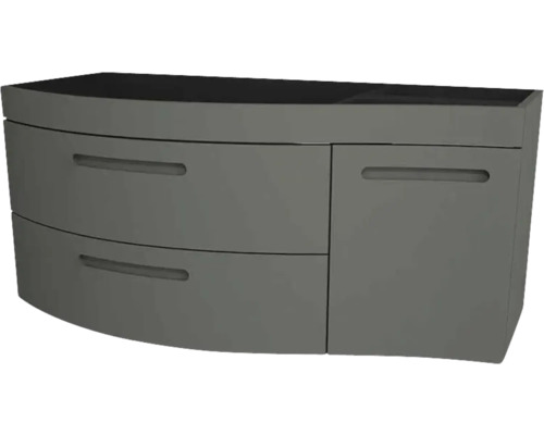 Kúpeľňová skrinka pod umývadlo Devo Vena 2.0 ľavá sivá 110 x 50 x 42 cm VE2-SU1D2SL-2-F118 Skrinka pod umývadlo s dvomi zásuvkami a jednými dvierkami