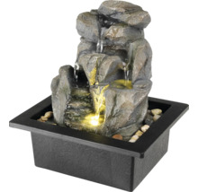 Dekoratívna izbová fontána so vzhľadom kameňa a osvetlením