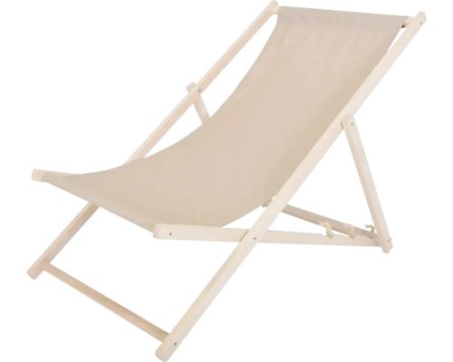 Drevené ležadlo s látkovým poťahom