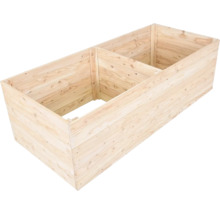 Drevený vyvýšený záhon s tromi oddielmi