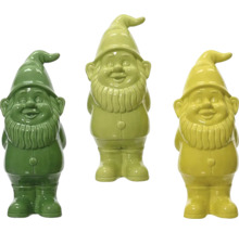 Traja keramickí záhradní trpaslíci