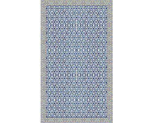 Koberec s geometrickým hviezdicovým vzorom a okrajom