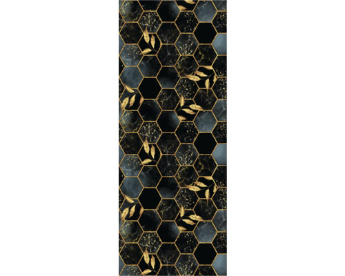 Dekoratívna doska so šesťhranným vzorom, motívy listov a mramorovým vzhľadom