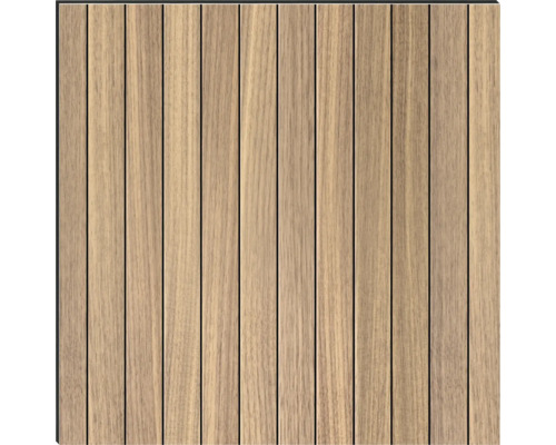 Štvorcová drevená dlaždica s lamelovou štruktúrou na vonkajšie použitie