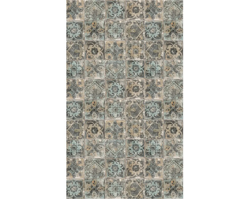 Vzor dlaždíc s kvetinovými a ozdobnými motívmi