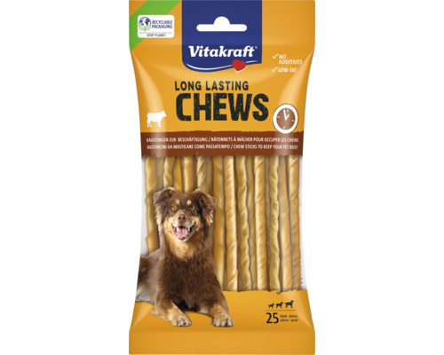 Maškrty pre psov Vitakraft Chews točené žuvacie tyčinky 12,5 cm 25 ks Vitakraft Long Lasting Chews, 25 kusov, žuvacie tyčinky pre psov