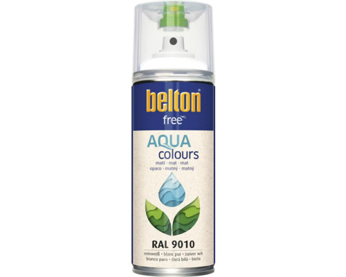 Farba v spreji BELTON čistobiela 9010 matná 400 ml Belton Free Aqua farebný sprej, biela RAL 9010