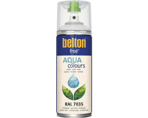 Farba v spreji BELTON svetlosivá 7035 matná 400 ml Belton Free Aqua Colours sprej svetlosivá RAL 7035