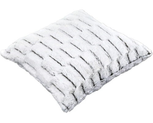 Štvorcový dekoračný vankúš s kožušinovou štruktúrou