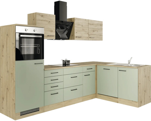 Kuchynská linka s drezom, varnou doskou, rúrou a digestorom