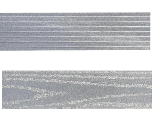 Ukončovací profil WPC plný Light Grey 11 x 70 x 4000 mm WPC terasové dosky s ryhovaným vzhľadom a vzhľadom dreva