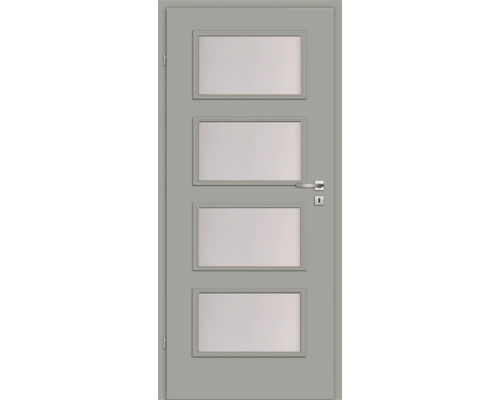 Interiérové dvere MALAGA 4/4 sklo sivé matné 80 Ľ