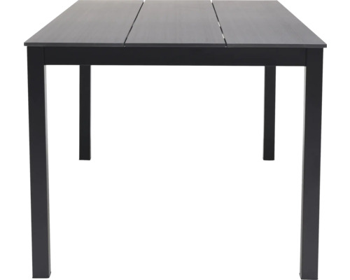 Obdĺžnikový záhradný stôl so stolovou doskou a štyrmi nohami