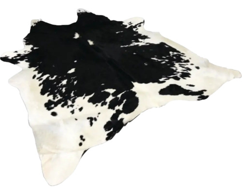 Čiernobiely škvrnitý koberec z kravskej kože