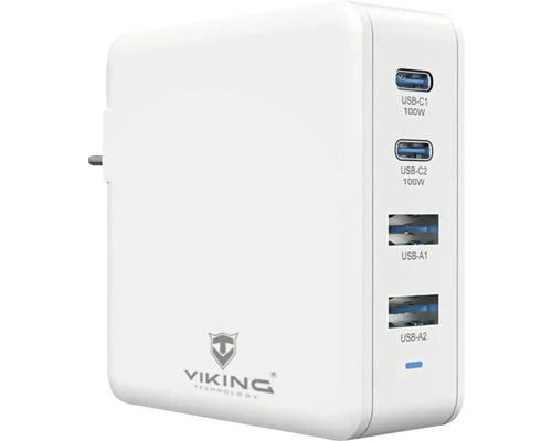 Nabíjací adaptér VIKING VCH100PD 100W 2x USB-C, 2x USB-A