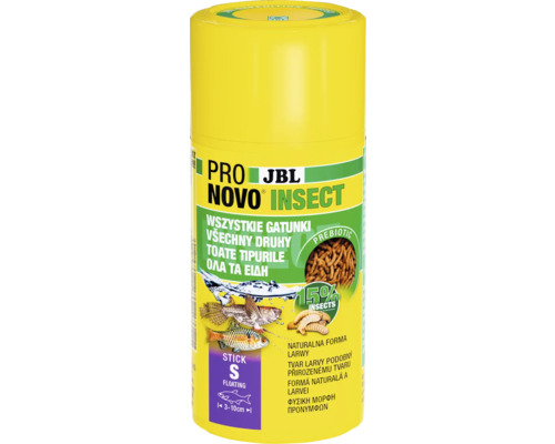 Granulované krmivo JBL PRONOVO INSECT STICK S 100 ml JBL Pro Novo Insect krmivo pre všetky druhy rýb
