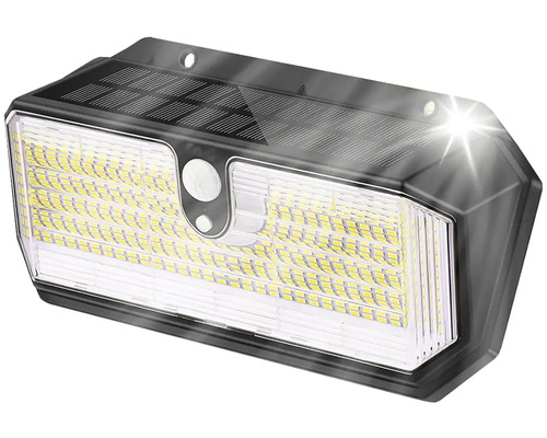 LED solárne nástenné svietidlo VIKING S282 IP65 25W 2600lm 6000K čierne