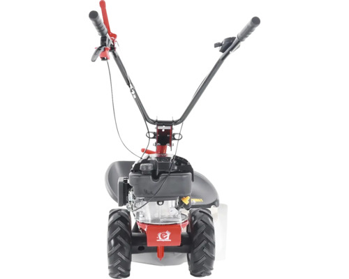 Motorová motyka s držadlami a kolesami