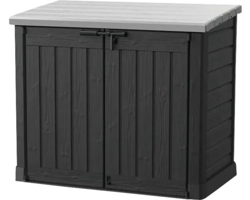 Záhradná skriňa s dreveným efektom a dvomi dverami