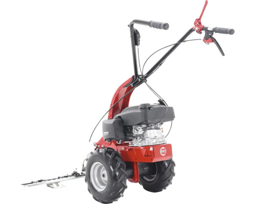 Jednoosový stroj s veľkým kolesom a žacou lištou