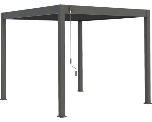 Pergola bioklimatická Rojaplast Intro Plus 400 x 300 x 255 cm voľne stojaca antracit