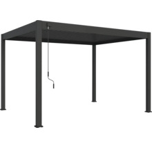 Voľne stojaca pergola s kľukovým mechanizmom do záhrady