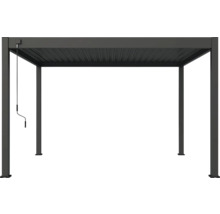 Pergola s lamelovou strechou a kľukovým mechanizmom