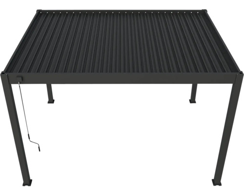 Voľne stojaca pergola s lamelovou strechou do záhrady