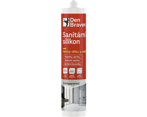 Sanitárny silikón DEN BRAVEN 280 ml transparentný Sanitárny silikón DEN BRAVEN 280 ml transparentný