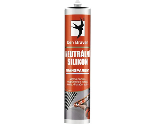 Silikón neutrálny DEN BRAVEN Oxim 280 ml transparentný Den Braven Neutrálny silikón transparentný v kartuši