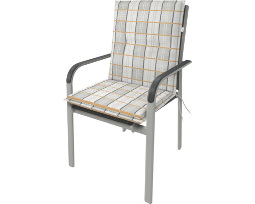 Záhradné kreslo s kockovaným polstrovaním