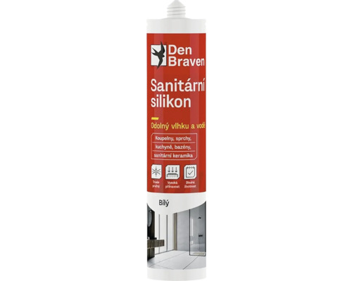 Sanitárny silikón DEN BRAVEN 280 ml biely Sanitárny silikón DEN BRAVEN 280 ml biely