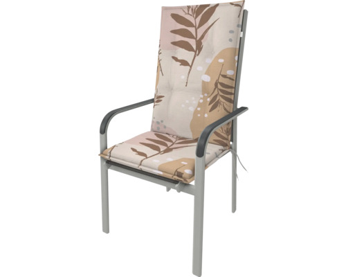 Záhradná stolička s podložkou a opierkami na ruky