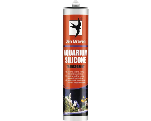 Akvaristické lepidlo Den Braven transparent 280 ml Akvarijný silikón, transparentný