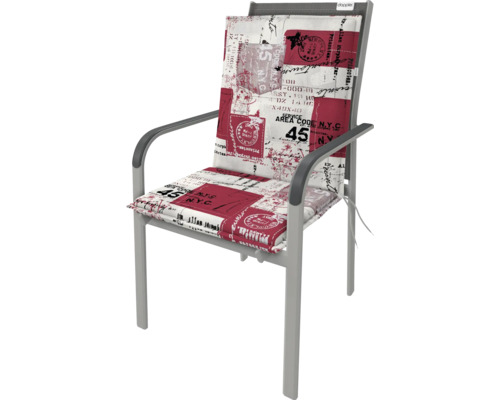 Záhradná stolička s podložkami v patchworkovom dizajne