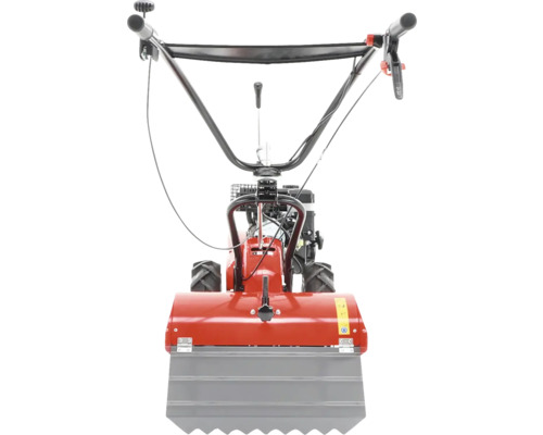 Motorová motyka s frézovacími hriadeľmi a vodiacou tyčou