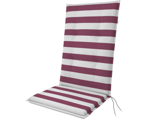 Poduška na stoličku a kreslo s vysokou opierkou 119 x 48 x 6 cm Doppler LIVING 4911 Prúžkovaný podsedák na záhradné stoličky